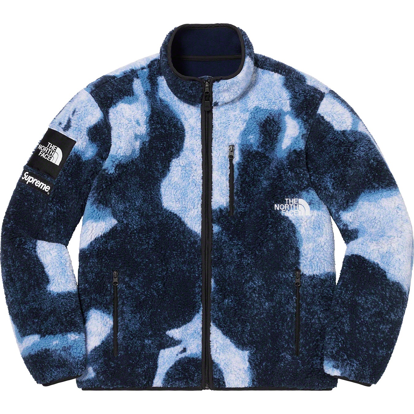 Supreme®/The North Face® Bleached Denim Print Fleece Jacket view 8